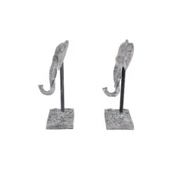 12" Gray Eclectic Elephant Sculptures, 2ct. -Michaels Decor Sale D492320S 2