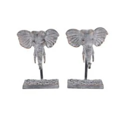12" Gray Eclectic Elephant Sculptures, 2ct. -Michaels Decor Sale D492320S 5
