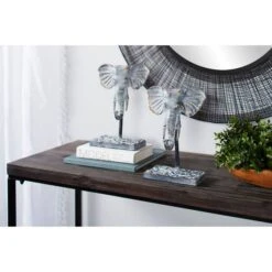 12" Gray Eclectic Elephant Sculptures, 2ct. -Michaels Decor Sale D492320S 8