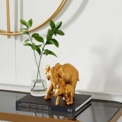 10" Gold Eclectic Elephant Sculpture -Michaels Decor Sale D492326S 9