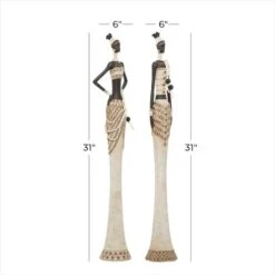 Set Of 2 White Stone Contemporary Sculpture 6", 31" 16 Set Of 2 White Stone Contemporary Sculpture 6", 31" -Michaels Decor Sale D492907S 6