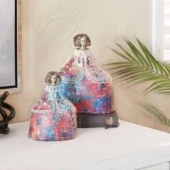 Set Of 2 Multi Polystone Tuscan Sculptures, 8" X 5" X 4" -Michaels Decor Sale D492923S 8