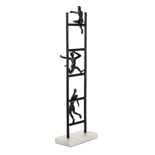 Black Metal Contemporary Sculpture, Geometric 27" X 5" X 9" 5 Black Metal Contemporary Sculpture, Geometric 27" X 5" X 9" - Image 3