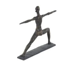 Brass Polystone Modern Sculpture, Yoga 12" X 14" X 3" -Michaels Decor Sale D492942S 2