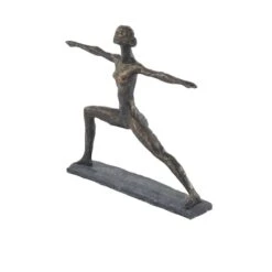 Brass Polystone Modern Sculpture, Yoga 12" X 14" X 3" -Michaels Decor Sale D492942S 4