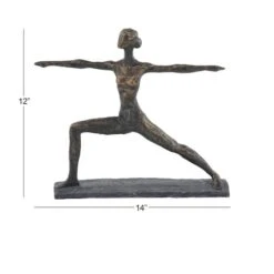 Brass Polystone Modern Sculpture, Yoga 12" X 14" X 3" -Michaels Decor Sale D492942S 7