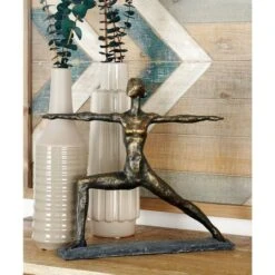 Brass Polystone Modern Sculpture, Yoga 12" X 14" X 3" -Michaels Decor Sale D492942S 8