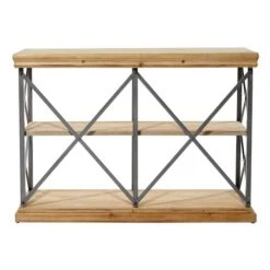 Brown Wood Industrial Shelving Unit, 34 " X 48 " X 17 " -Michaels Decor Sale D493167S 6