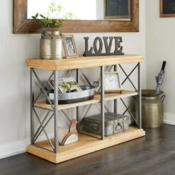 Brown Wood Industrial Shelving Unit, 34 " X 48 " X 17 " -Michaels Decor Sale D493167S 8