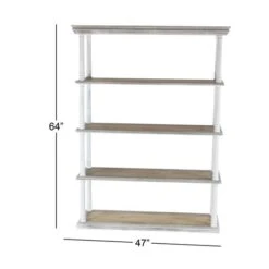 Brown Wood Farmhouse Shelving Unit, 64 " X 47 " X 15 " -Michaels Decor Sale D493174S 8