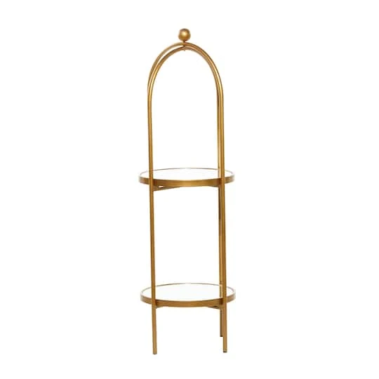 Gold Metal Glam Standing Mirror Shelves, 46" X 16" X 18" 8 Gold Metal Glam Standing Mirror Shelves, 46" X 16" X 18" - Image 6