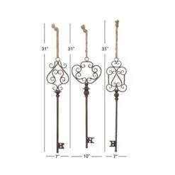31" Black Metal Skeleton Key Industrial Wall Décor Set -Michaels Decor Sale D493572S 6