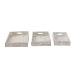 White Mango Wood Farmhouse Tray Set -Michaels Decor Sale D493668S 2