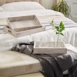 White Mango Wood Farmhouse Tray Set -Michaels Decor Sale D493668S 6