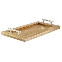 Dark Brown Mango Wood Rustic Tray -Michaels Decor Sale D493677S 2