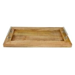 Dark Brown Mango Wood Rustic Tray -Michaels Decor Sale D493677S 4