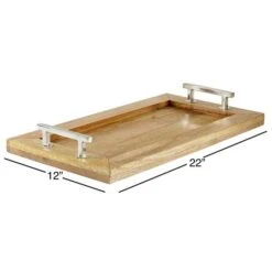 Dark Brown Mango Wood Rustic Tray -Michaels Decor Sale D493677S 5
