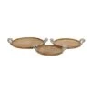 Brown Round Mango Wood Farmhouse Tray Set -Michaels Decor Sale D493681S 1