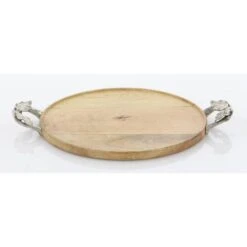 Brown Round Mango Wood Farmhouse Tray Set -Michaels Decor Sale D493681S 2