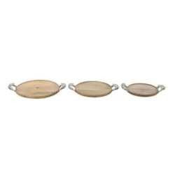 Brown Round Mango Wood Farmhouse Tray Set -Michaels Decor Sale D493681S 5