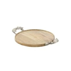 Brown Round Mango Wood Farmhouse Tray Set -Michaels Decor Sale D493681S 7