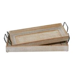 Brown Wood Boho Style Tray Set -Michaels Decor Sale D493684S 2