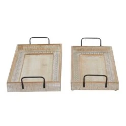 Brown Wood Boho Style Tray Set -Michaels Decor Sale D493684S 3