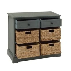 Traditional 4-Basket Turquoise Storage Cabinet -Michaels Decor Sale D493828S 2