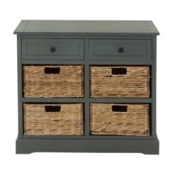Traditional 4-Basket Turquoise Storage Cabinet -Michaels Decor Sale D493828S 3