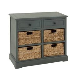 Traditional 4-Basket Turquoise Storage Cabinet -Michaels Decor Sale D493828S 4
