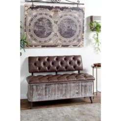 Brown Chinese Fir Rustic Bench, 32" X 47" X 20" -Michaels Decor Sale D493830S 9