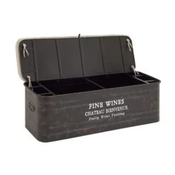 Brown Industrial Metal Storage Bench, 17" X 48" -Michaels Decor Sale D493844S 2