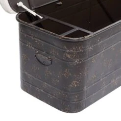 Brown Industrial Metal Storage Bench, 17" X 48" -Michaels Decor Sale D493844S 7