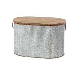 Set Of 3 Brown Metal Farmhouse Storage Bench, 23", 48" -Michaels Decor Sale D493846S 4