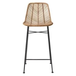 Hello Honey® 40.5" Beige Rattan Bar Stool With Black Metal Frame -Michaels Decor Sale D493861S 2