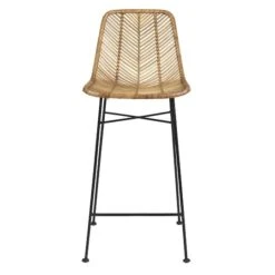 Hello Honey® 40.5" Beige Rattan Bar Stool With Black Metal Frame -Michaels Decor Sale D493861S 6