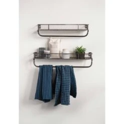 Hello Honey® Metal Wall Shelf With Hanging Bar Set 8 Hello Honey® Metal Wall Shelf With Hanging Bar Set -Michaels Decor Sale D493958S 2