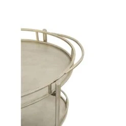 Hello Honey® 30" Beige 2-Tier Metal Bar Cart With Locking Caster Wheels -Michaels Decor Sale D494040S 3