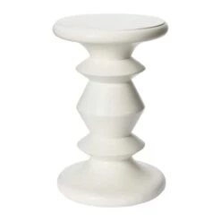 Hello Honey® Berns Mid-Century Modern Solid Mango Table With Flat Top White