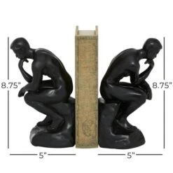 9" Black The Thinker Vintage Bookends -Michaels Decor Sale D494216S 5