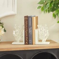 7" Coral Metal Bookend Set White -Michaels Decor Sale D494217S 8