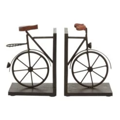 9" Contemporary Bicycle Iron Bookend Set Black -Michaels Decor Sale D494219S 3