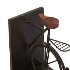 9" Contemporary Bicycle Iron Bookend Set Black -Michaels Decor Sale D494219S 4