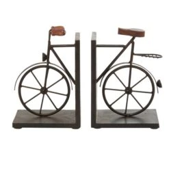 9" Contemporary Bicycle Iron Bookend Set Black -Michaels Decor Sale D494219S 6