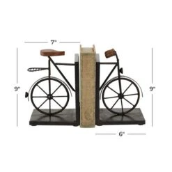9" Contemporary Bicycle Iron Bookend Set Black -Michaels Decor Sale D494219S 7