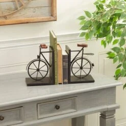 9" Contemporary Bicycle Iron Bookend Set Black -Michaels Decor Sale D494219S 8