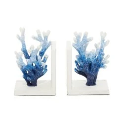 7" Coral Metal Bookend Set Blue -Michaels Decor Sale D494223S 3