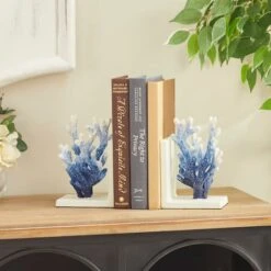 7" Coral Metal Bookend Set Blue -Michaels Decor Sale D494223S 8