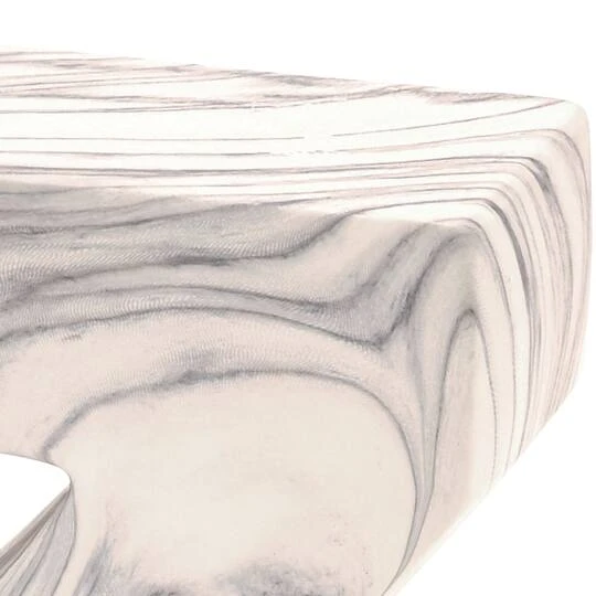 CosmoLiving By 8" Cosmopolitan Contemporary A & Z Dolomite Bookend Set White 8 CosmoLiving By 8" Cosmopolitan Contemporary A & Z Dolomite Bookend Set White - Image 6