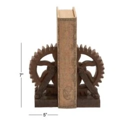 7" Brown Industrial Gear Bookends -Michaels Decor Sale D494226S 8
